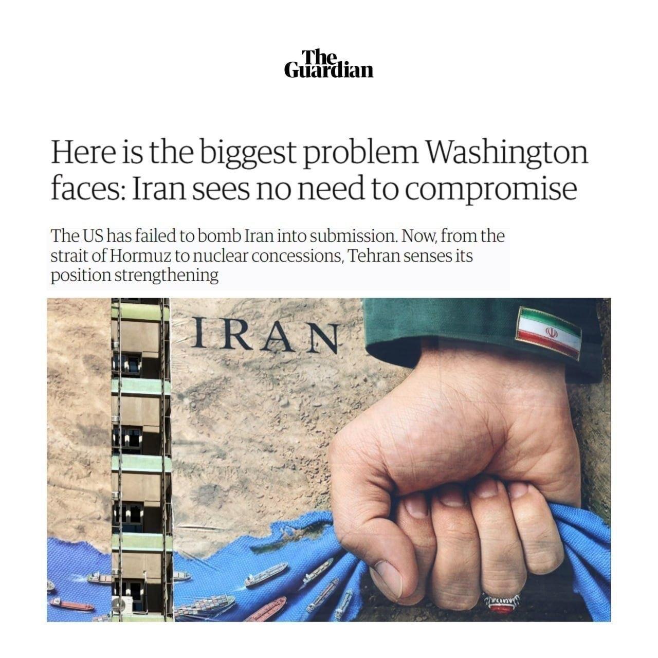 《卫报》：“华盛顿面临的最大问题是，伊朗不认为有必要做出让步，而特朗普发现自己陷