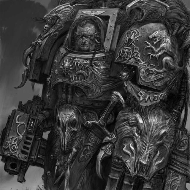 战锤40k[超话] 太空野狼by Adrian Smith ​​​
