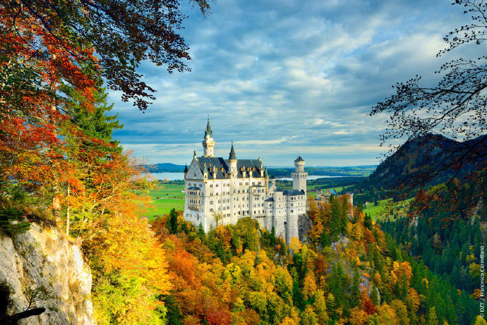 【这里是德国】秋天的旅程，你会发现新天鹅堡和秋景更搭哦。旅游旅游[超话] ​​​