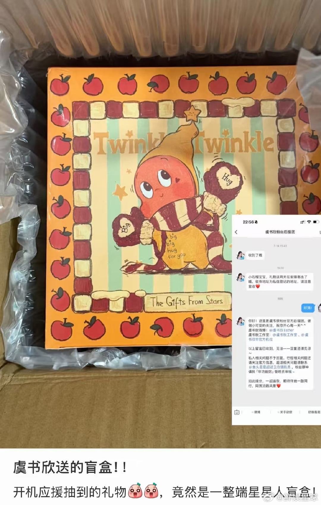 虞书欣送粉丝盲盒虞书欣送粉丝盲盒！虞书欣送粉丝整套盲盒