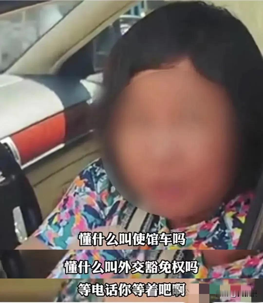 #警方：“叫嚣有豁免权”女子被罚款# 
中国🇨🇳人不吃你这一套
外交车辆是否