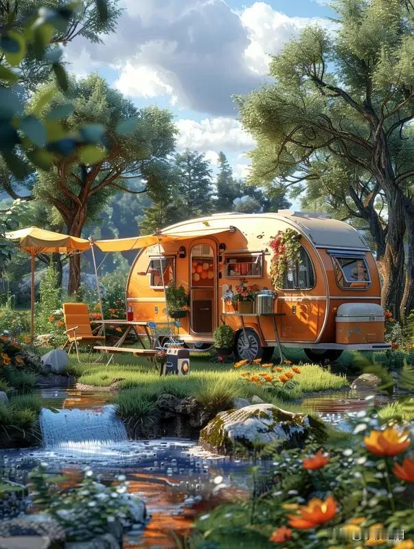 五一假期快到了
朋友说外面住酒店太贵，直接花几千块买了一辆三轮房车，打算找拖车拖