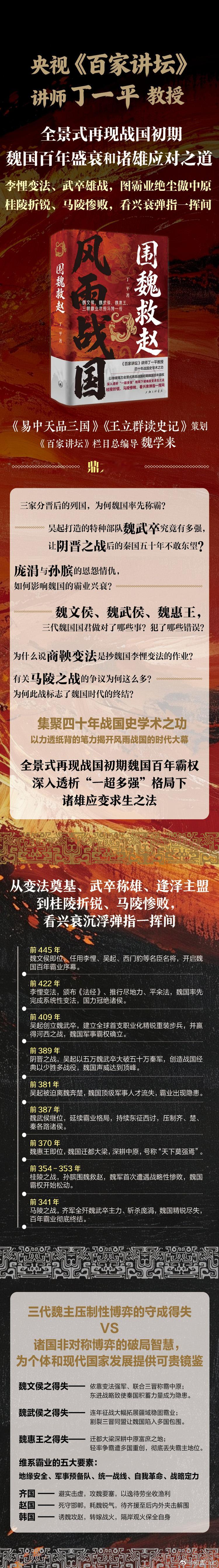 知書club 新书介绍丨《围魏救赵》以宏大视野和史家笔触，精描魏文侯、魏武侯、魏
