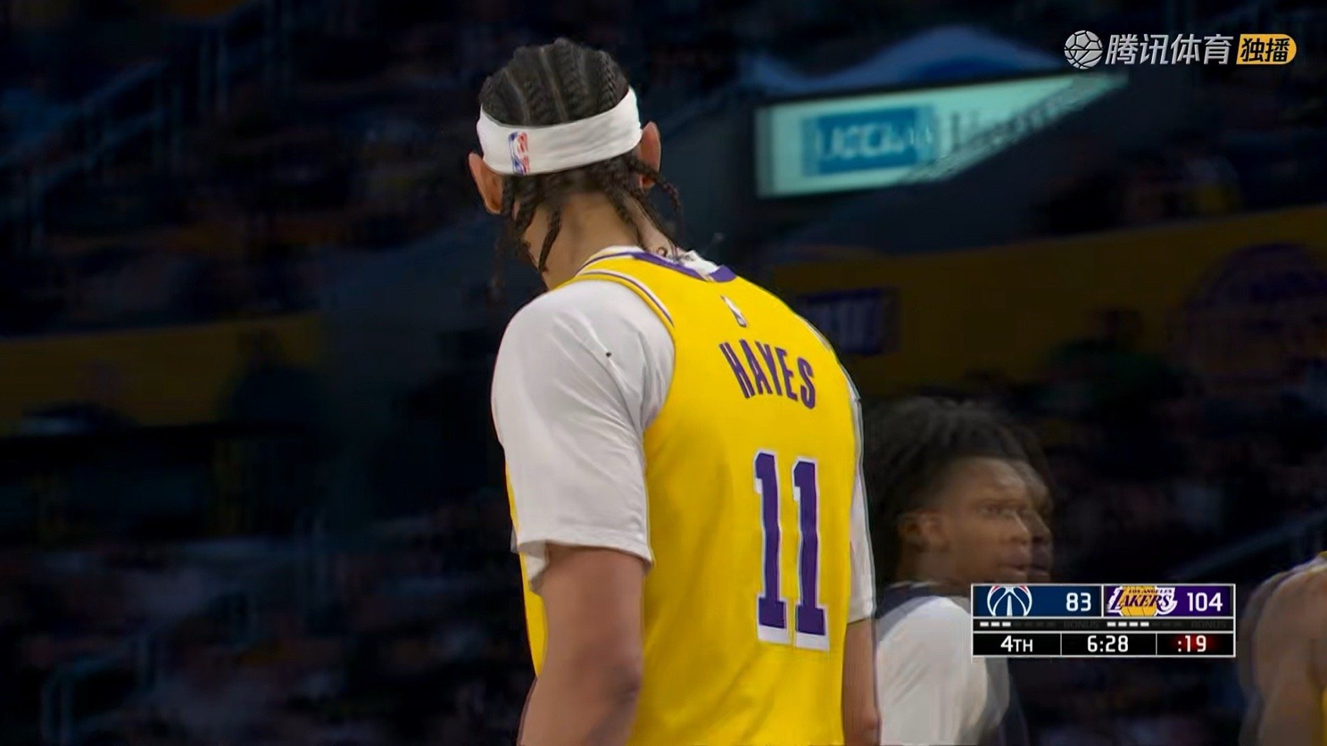 海斯和肯纳德一共投进5记三分！奇才vs湖人