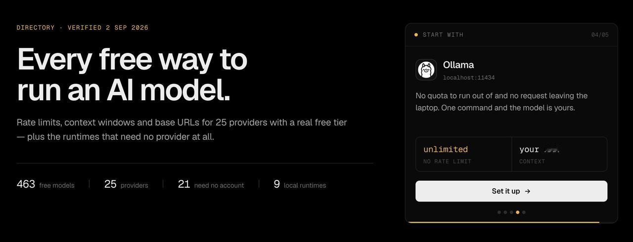 一个超实用的免费AI资源库：itsfree.ai —— 收录 25 家提供真实免
