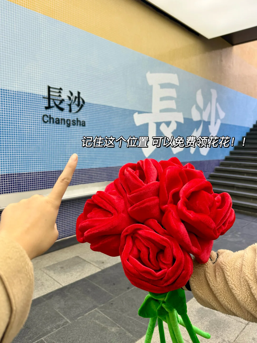 记住长沙这个位置！！可以免费🆓领花花！！