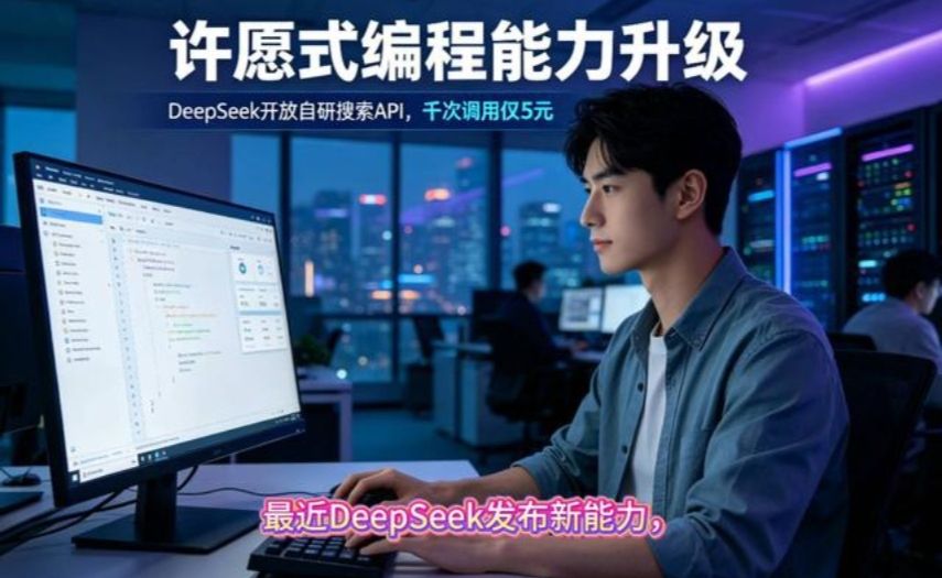DeepSeek上线自研搜索API，AI编程能力再升级，千次调用费用仅5元