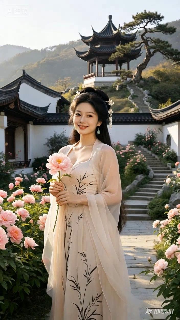 上联：深山雅苑鲜花美
下联：有请[福]