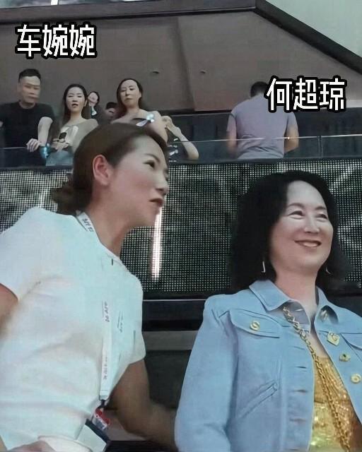 很多人好奇何超琼身边这位是谁，她就是香港艺人车婉婉。演过皆大欢喜的万贵妃，也是中