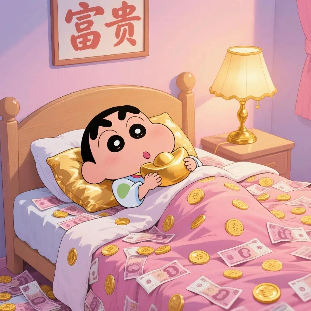 敲可耐小新头像｜搞钱是态度，暴富是速度