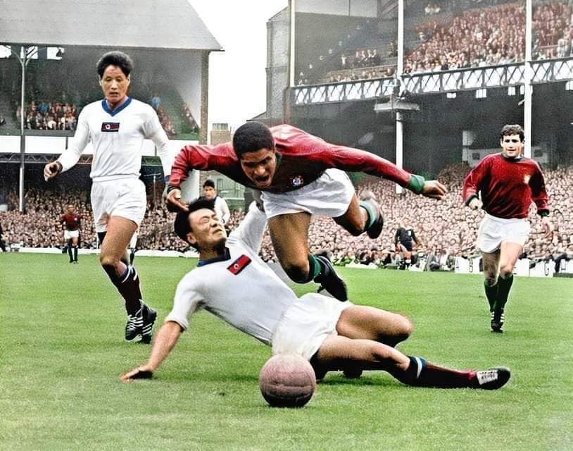 1966年世界杯，朝鲜对阵葡萄牙世界杯  朝鲜