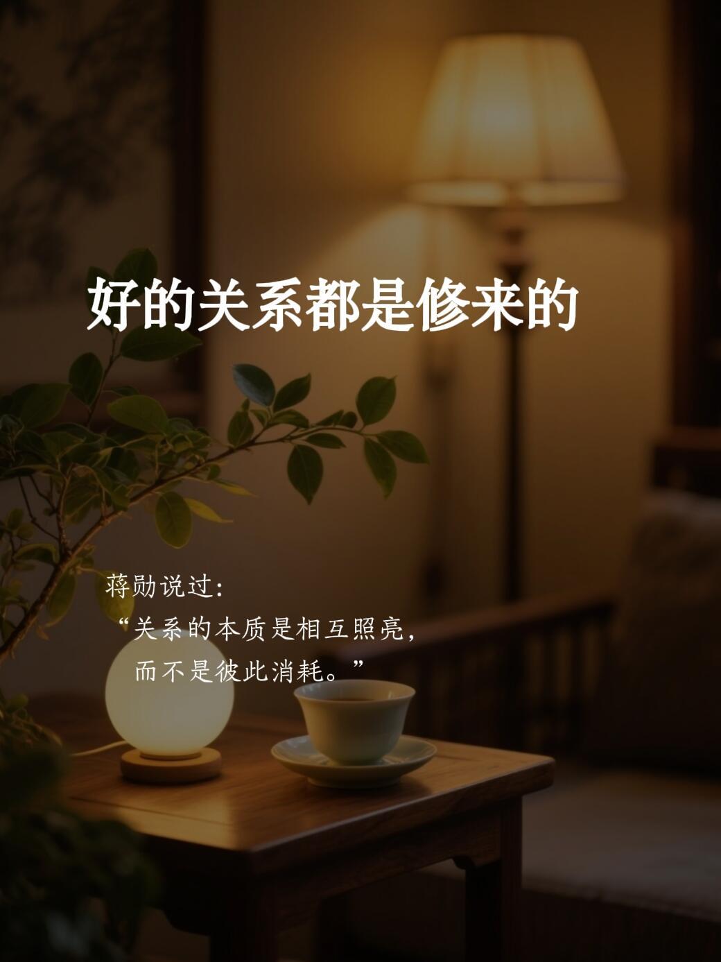 好的关系都是修来的 ​​​