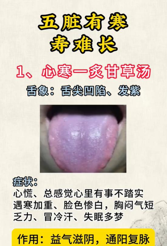五脏皆可受寒，结合舌象看懂体内寒气的信号
