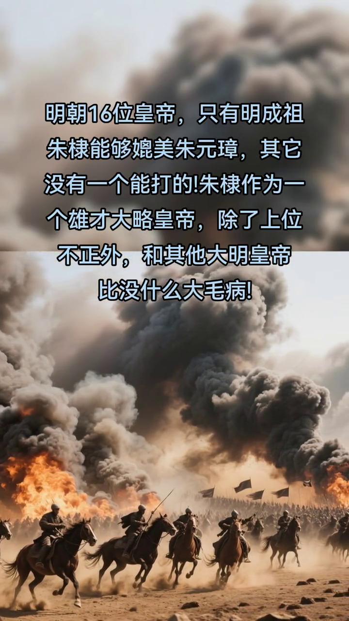 明朝16位皇帝，只有明成祖朱棣能够媲美朱元璋，其它没有一个能打的！朱棣作为一个雄