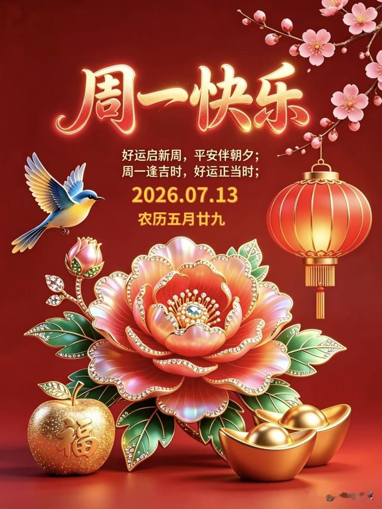 福至心灵，喜迎新周。