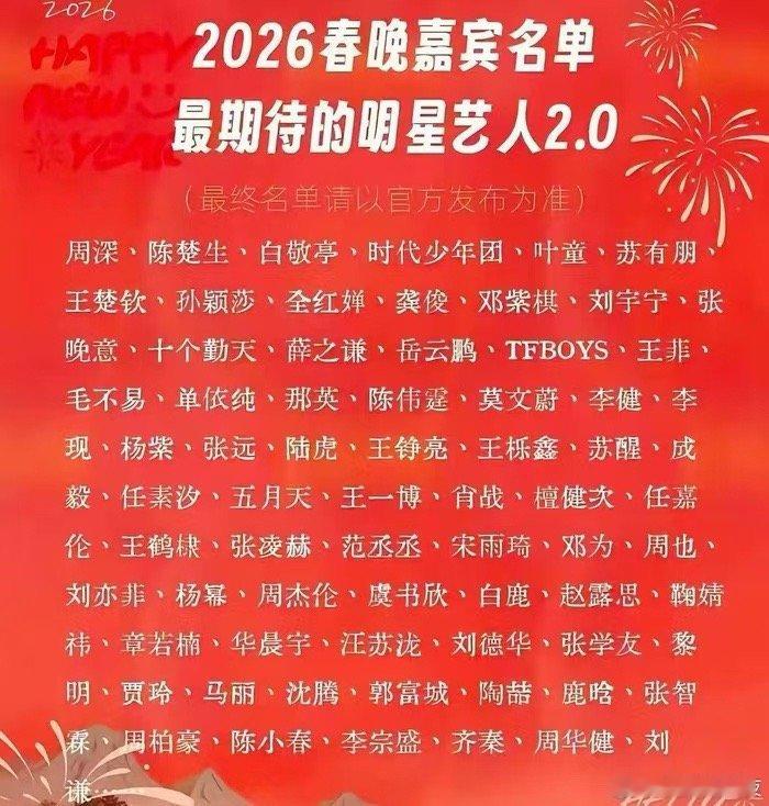 马年春晚来了好多新面孔 春晚一彩路透太会了！田曦薇甜妹魅力拉满，宋威龙颜值实力双