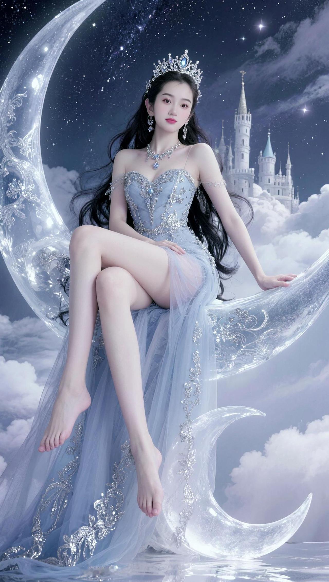 AI幻月仙姝图 抖音ai创作 唯美意境独特写真 ai无法取代的美 抖音玩法合伙人