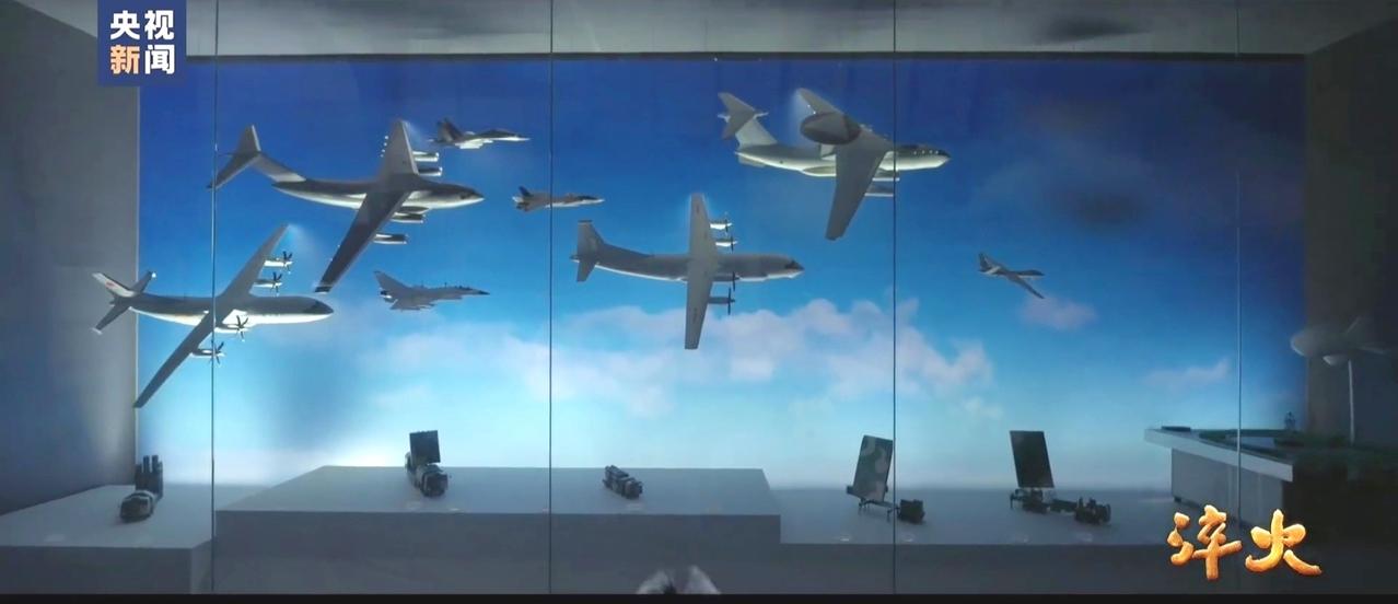 在中国航空博物馆里，中国空军体系作战力量展示：现代战争打的是体系。俄罗斯空天军只