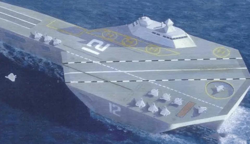 超乎想象英国三体隐身航母概念设计，舰载机居然有六代机痕迹的超前设计！

英国军工