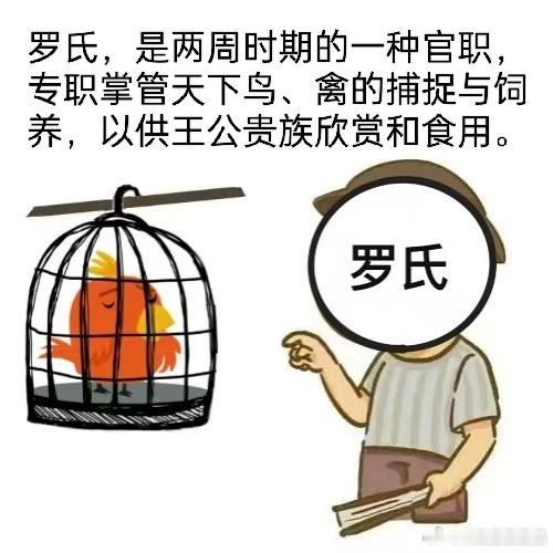 原来罗氏是一种官职啊，而且还是掌管天下鸟禽的官员，难怪打🐔🐔稳准狠，冥冥之中