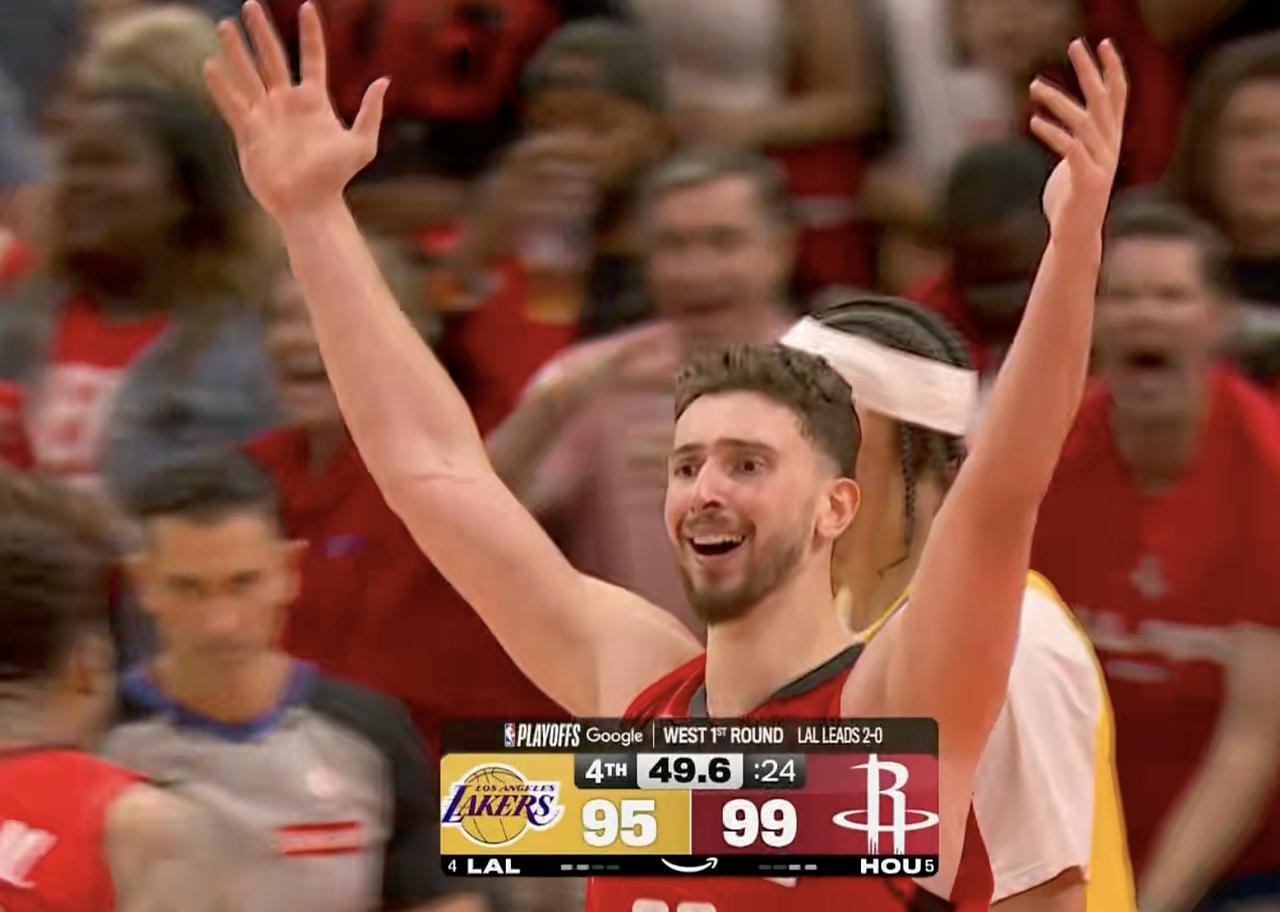 最后时刻，失误，反失误，给你机会不中用啊，火箭无能！湖人客场112-108战胜火