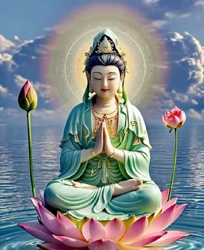 一拜观音菩萨显显灵，二拜烦恼病痛消，三拜财源滚滚来！接接接！ ！！！ 