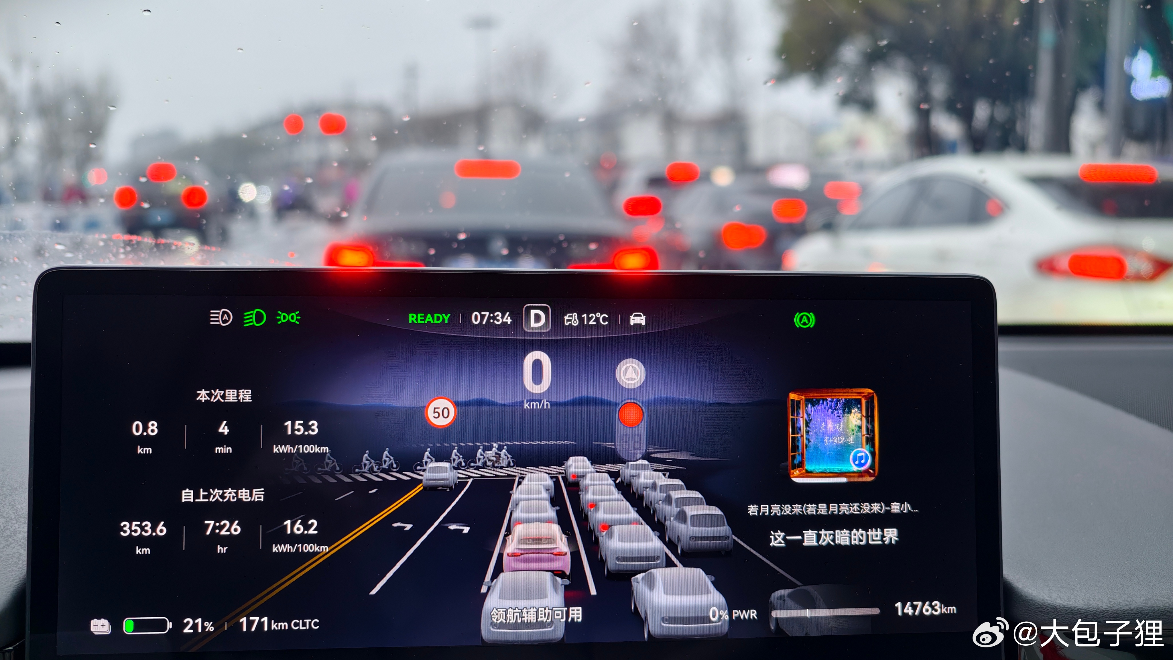 下雨，堵车，周一综合症😩😫😫 