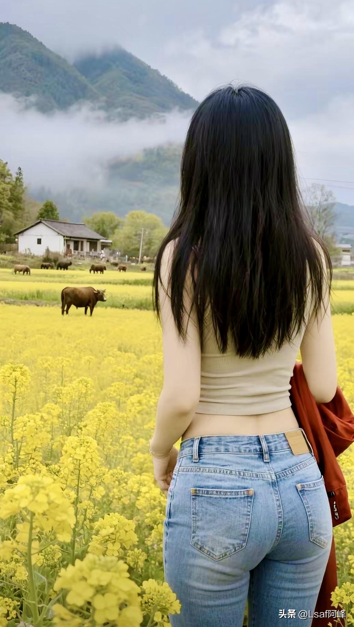 春已至，花正开，人在画中留。