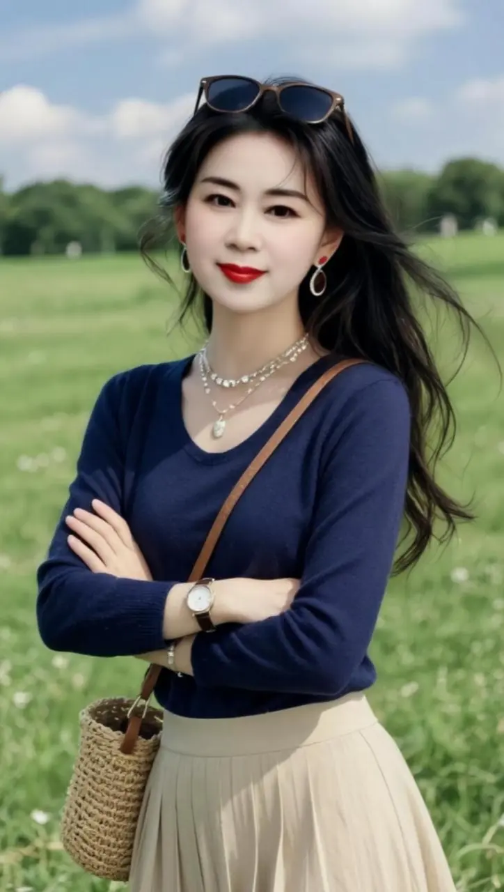 AI草地氛围感自拍 随变ai随便玩