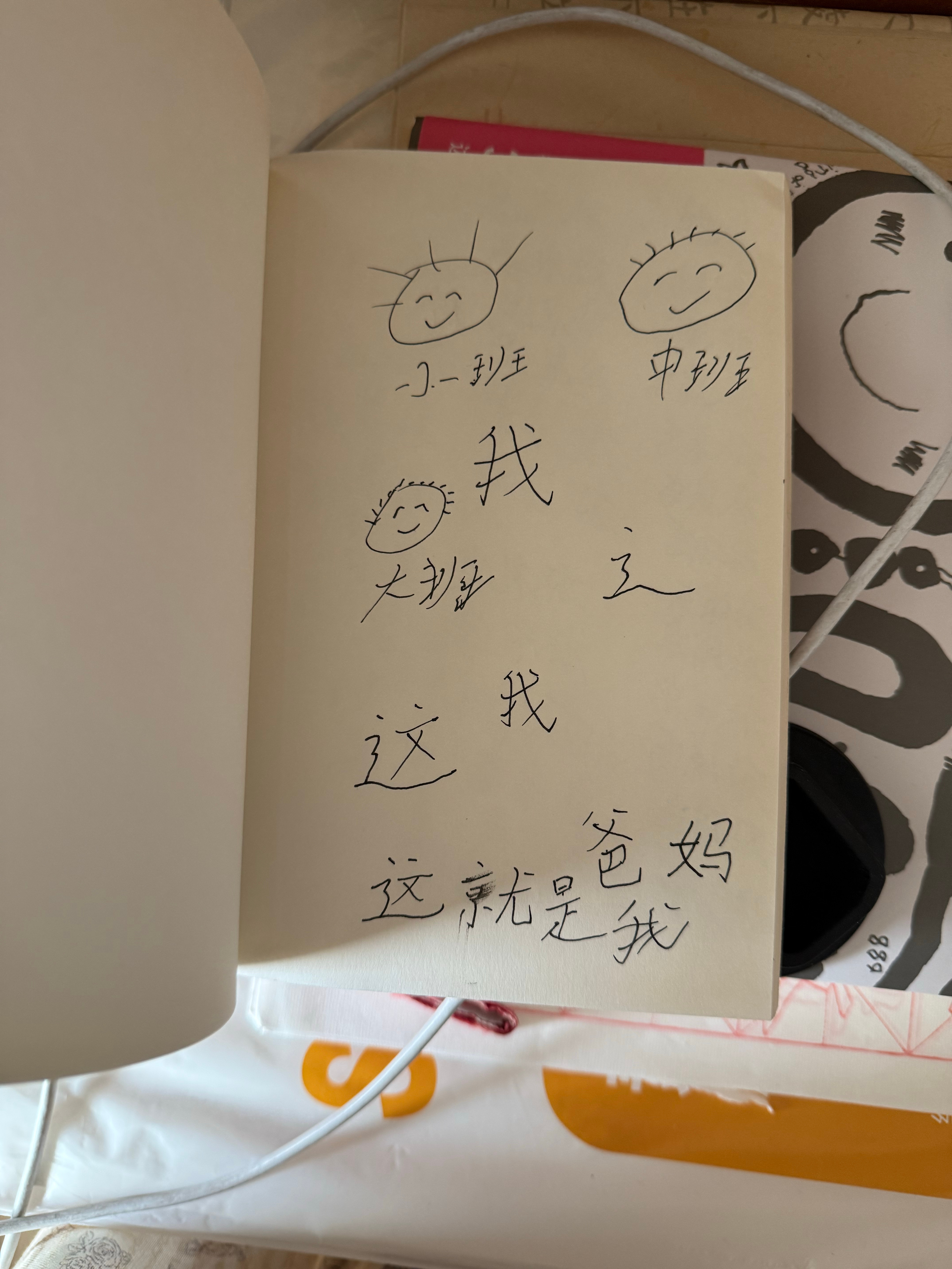 总是一不小心翻到鹅子在我笔记本上留下的随笔 