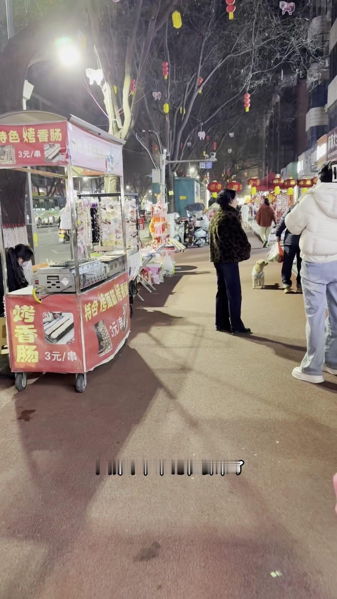 小城年味有多浓？🏮小城的年味早就出来了，晚上街上人特别多，树上挂满了各式各样的