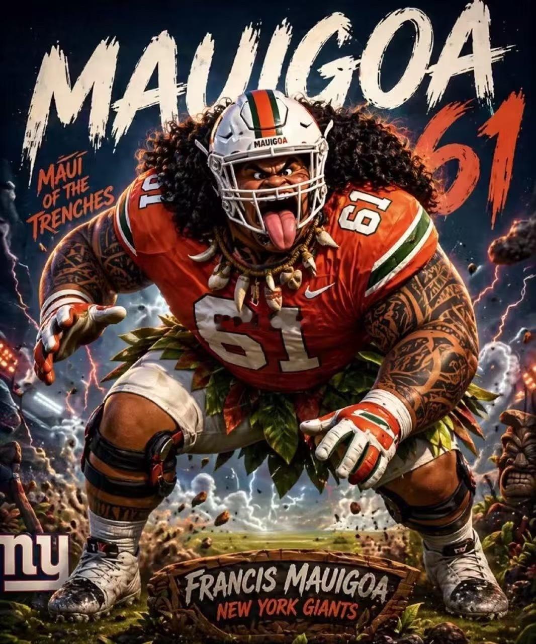 【NFL动态】选秀豪赌？巨人首轮锁定毛伊戈阿 医疗组已确认其伤病无碍北京时间4月