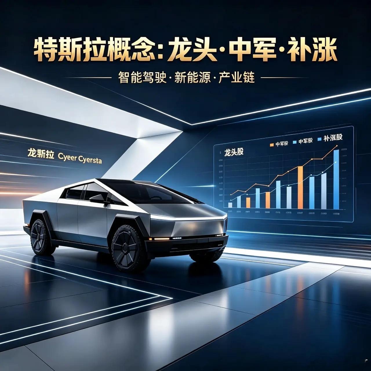 只做龙头，拒绝杂毛。🔥 特斯拉概念：龙头+中军+补涨 梯队（2026.5最新）
