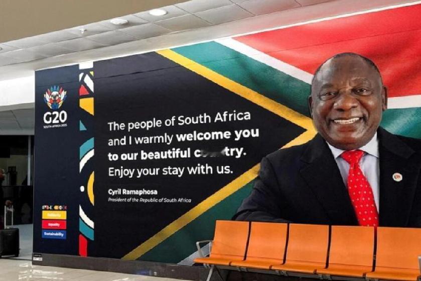 11月20日，路透社报道:“10月22日至23日，G20领导人峰会将在南非约翰内