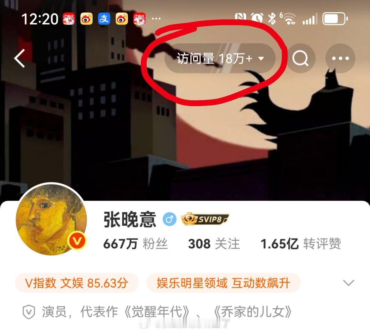 感觉我再努点力，首页访问量都快赶上张晚意了 ​​​