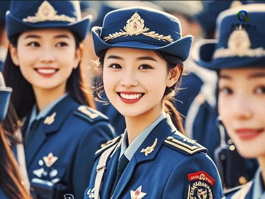 女兵风采，英姿飒爽，令人瞩目。

身着戎装，英姿飒爽，如铿锵玫瑰绽放在军营之中。