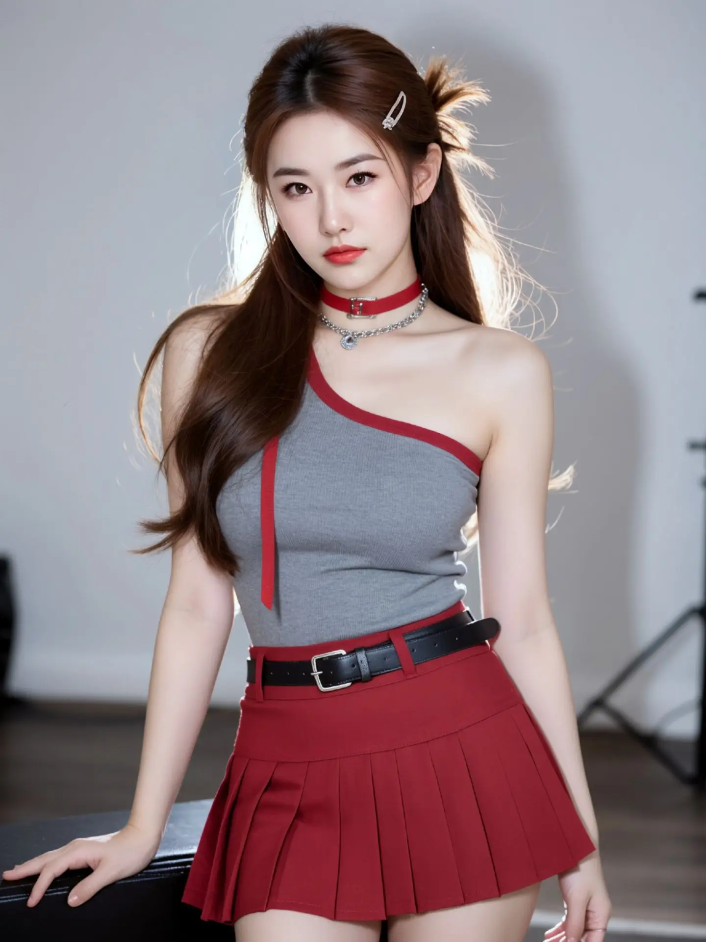 AI单肩甜妹照 随变ai随便玩