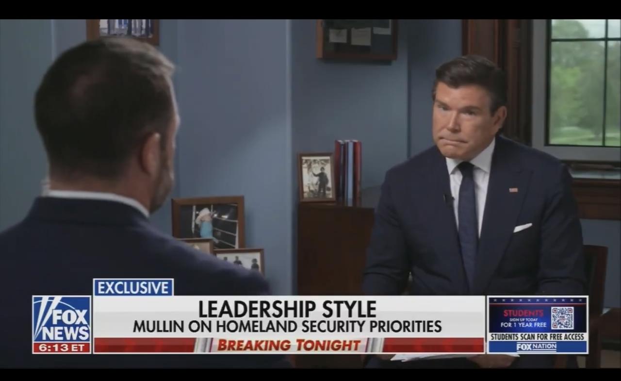 美国国土安全部长马克韦恩·穆林周一接受采访时暗示，他可能会对庇护（非法移民）的城