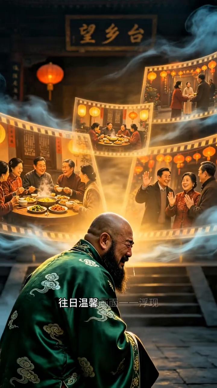 望乡台上痛哭。
人刚断气时，灵魂脱离肉身的滋味极其难受。魂魄离体后，脚下便是灰蒙