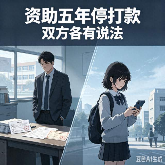 资助五年见女生用高端手机，停资助遭威胁