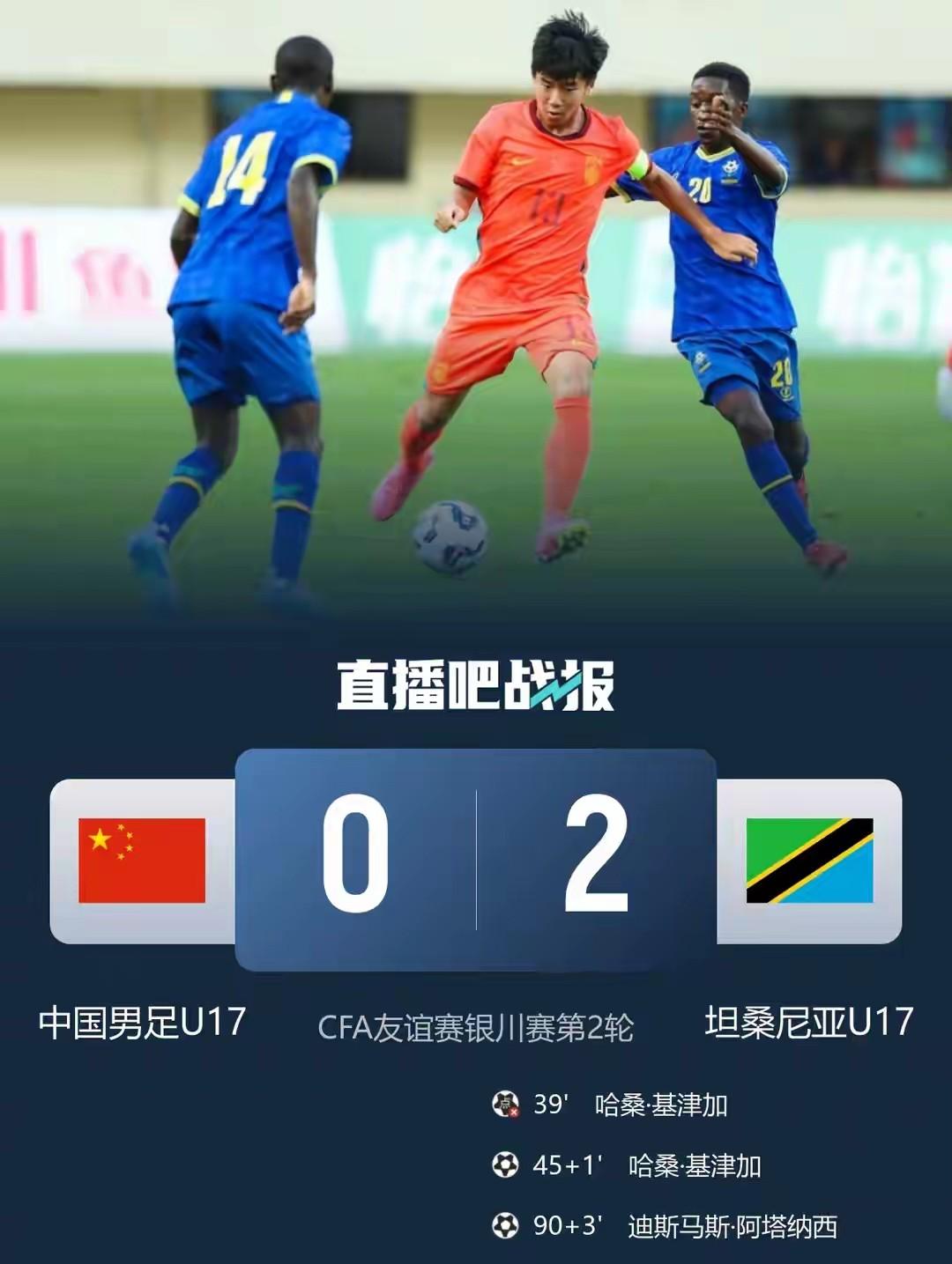 简单说，u17国足此前3：0胜澳大利亚固然可喜，但今晚0：2负坦桑尼亚队，却有更