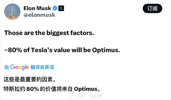 马斯克称特斯拉80%价值将来自机器人特斯拉宏图计划4AI与机器人的未来Optim