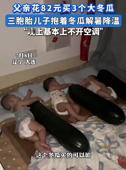 “太有头脑了！”辽宁，男子为了节省空调费，竟然花82元买了3个冬瓜，给3个孩子一