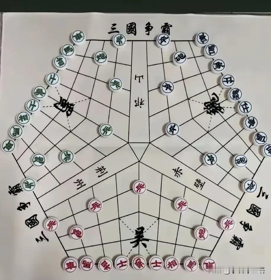 各位象棋朋友，三国鼎立之时，此局当如何下。
各位棋友和军师能否下赢此局。
#分享