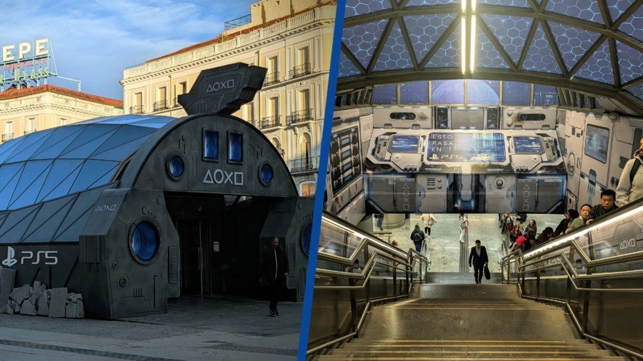 【索尼宣传PS5出大招，地铁站入口改造成“太空飞船”】索尼全新 PS5 营销活动