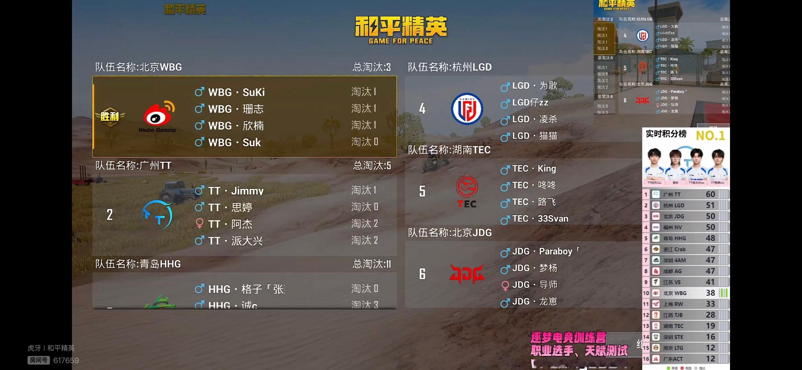 0721晚间训练赛第六局，北京WBG获胜。队员SuKi、珊志、欣楠各取1淘汰，S