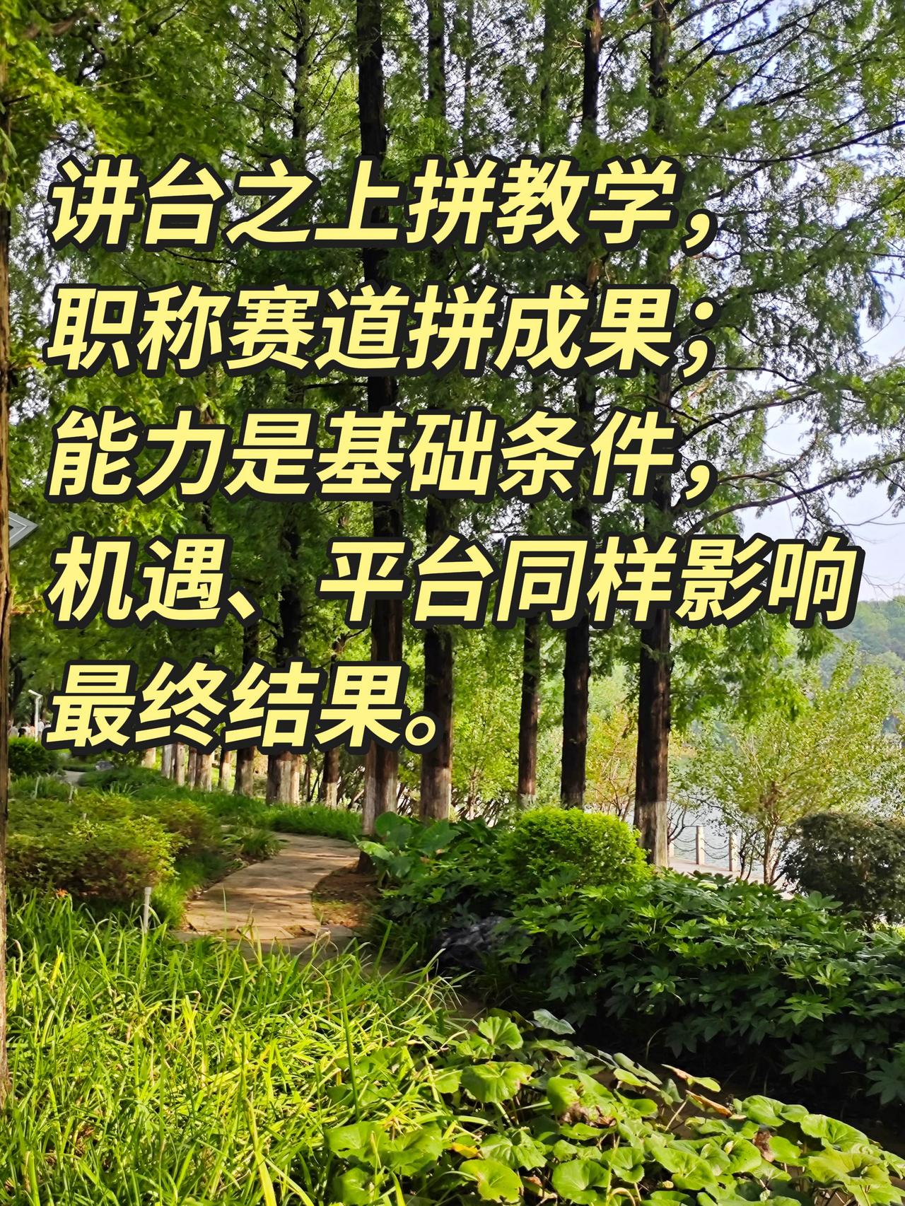 讲台之上拼教学，职称赛道拼成果；能力是基础条件，机遇、平台同样影响最终结果。