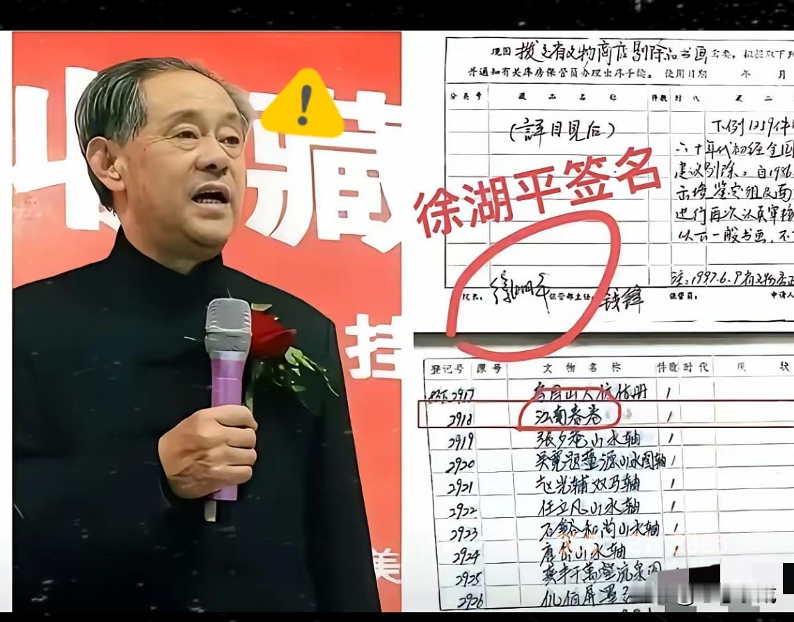 徐湖平这波“甩锅式澄清”，
比文物失踪更让人寒心！
作为前南博院长，一边在文物划