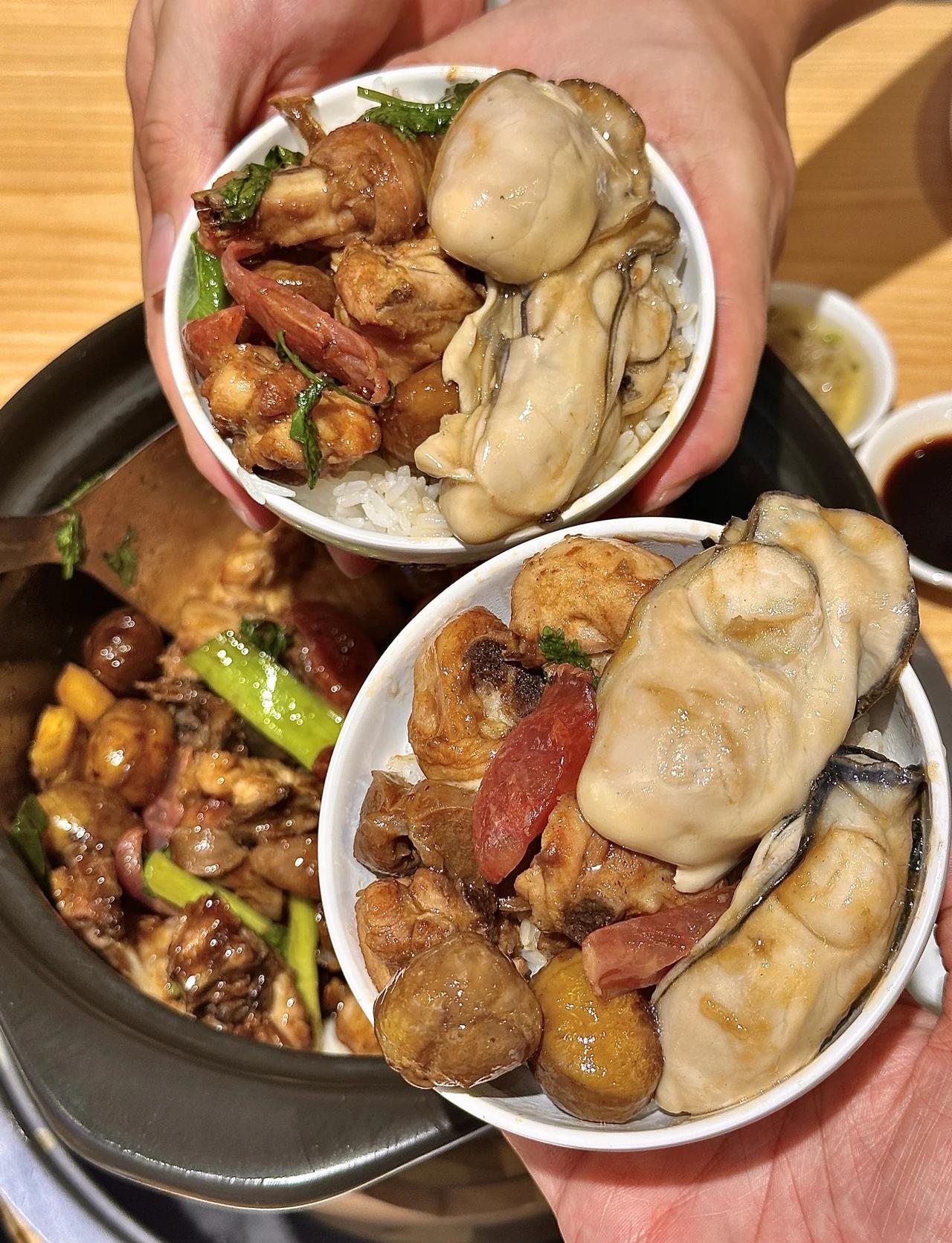 肥美肉嫩❗️来广州吃这口生蚝鸡煲啦‼️
热辣鸡煲，是在天河南的鸡煲老店，
热气腾