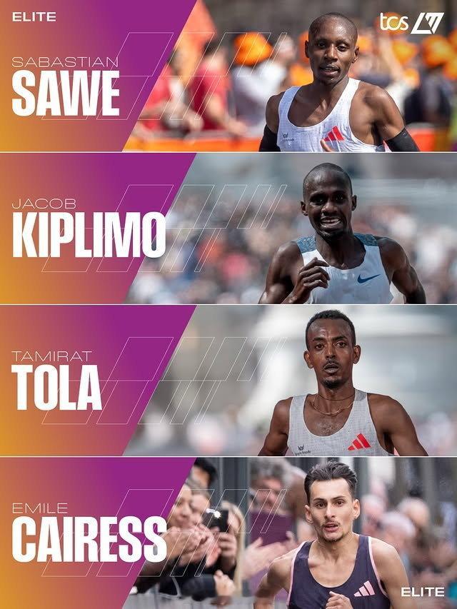 2026伦敦马拉松男子特邀精英名单同样星光熠熠：Sabastian Sawe 萨